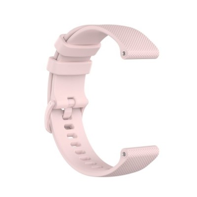 Išmaniojo laikrodžio (Samsung Galaxy Watch 4 / 5, Garmin) kieto silikono (TPU) šviesiai rožinė apyrankė | Priedai.lt