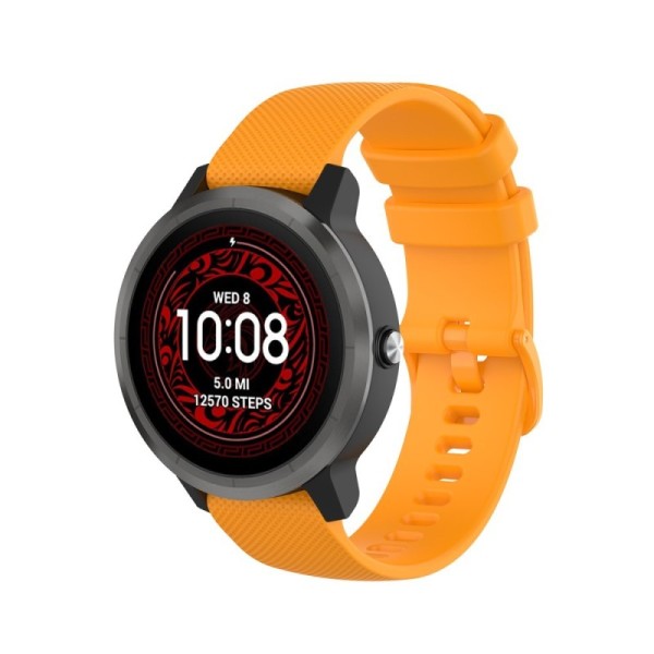 Išmaniojo laikrodžio kieto silikono (TPU) apyrankė - oranžinė (Samsung Galaxy Watch 5 / 5 Pro / 4 / Garmin Vivoactive 3 / Venu)