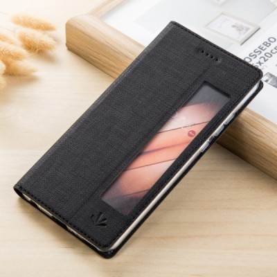 Huawei P20 Pro „Vili“ S View Cover atverčiamas juodas dėklas su langeliu | Priedai.lt