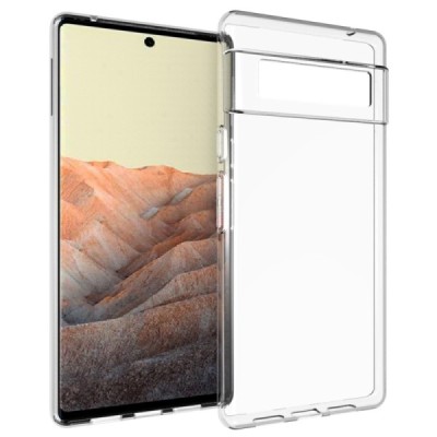 Google Pixel 6 Pro kieto silikono TPU skaidrus dėklas - nugarėlė | Priedai.lt