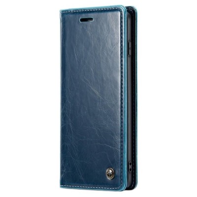 Samsung Galaxy S10 (G973) „CaseMe“ Leather solidus atverčiamas mėlynas odinis dėklas - knygutė | Priedai.lt