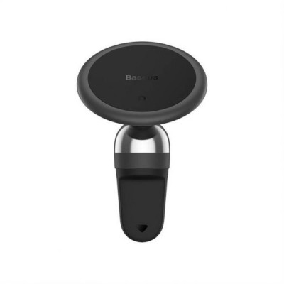 „Baseus“ C01 Magnetic (360°) juodas automobilinis telefono laikiklis (į vėdinimo groteles) | Priedai.lt