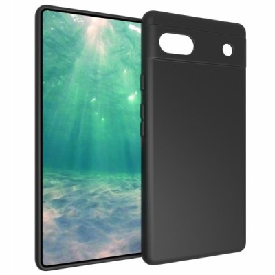 Google Pixel 6A kieto silikono TPU juodas dėklas - nugarėlė | Priedai.lt