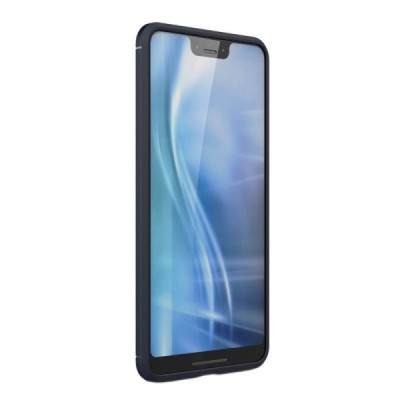 Google Pixel 3 XL „Carbon“ kieto silikono TPU tamsiai mėlynas dėklas - nugarėlė | Priedai.lt