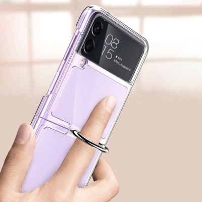 Samsung Galaxy Z Flip3 (F711) „Ring“ plastikinis skaidrus dėklas - nugarėlė | Priedai.lt