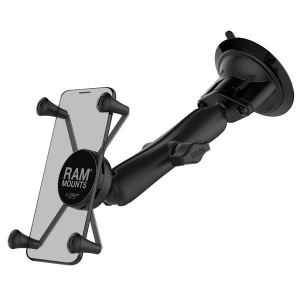 „RAM Mounts“ X-Grip Large automobilinis telefono laikiklis (tvirtinamas prie stiklo) - juodas