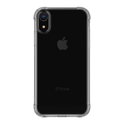 Apple iPhone Xr „Leeu“ sustiprintos apsaugos kieto silikono pilkas TPU skaidrus dėklas - nugarėlė | Priedai.lt