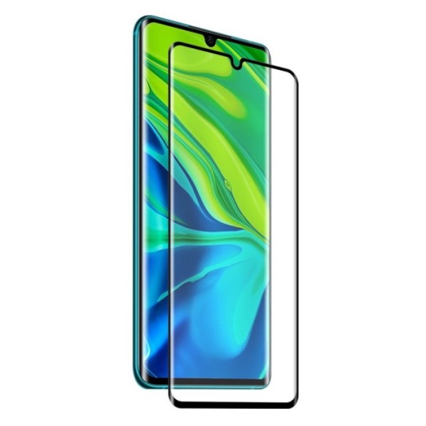„Hat-Prince“ Tempered Glass apsauginis ekrano stiklas 0.26 mm - juodas (Mi Note 10 / Mi Note 10 Pro / Mi Note 10 Lite)