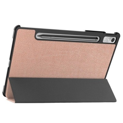 Lenovo Tab P11 Pro 11.2" Gen 2 atverčiamas auksinis odinis dėklas (sulankstomas) | Priedai.lt