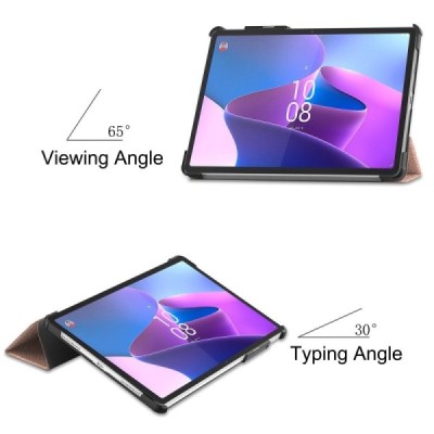 Lenovo Tab P11 Pro 11.2" Gen 2 atverčiamas auksinis odinis dėklas (sulankstomas) | Priedai.lt