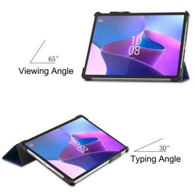 Lenovo Tab P11 Pro 11.2" Gen 2 atverčiamas mėlynas odinis dėklas (sulankstomas) | Priedai.lt
