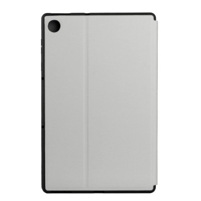 Samsung Galaxy Tab A8 10.5 2021 (X200, X205) Bi-fold atverčiamas švieiai pilkas odinis dėklas - knygutė | Priedai.lt