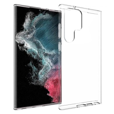 Samsung Galaxy S23 Ultra (SM-S918) kieto silikono TPU skaidrus dėklas - nugarėlė | Priedai.lt