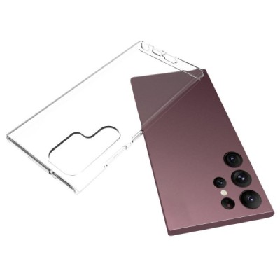 Samsung Galaxy S23 Ultra (SM-S918) kieto silikono TPU skaidrus dėklas - nugarėlė | Priedai.lt
