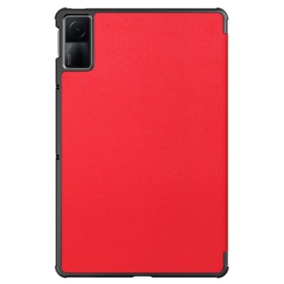 Xiaomi Redmi Pad 10.6" atverčiamas raudonas odinis dėklas (sulankstomas) | Priedai.lt