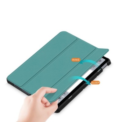 Xiaomi Redmi Pad 10.6" atverčiamas žalias odinis dėklas (sulankstomas) | Priedai.lt