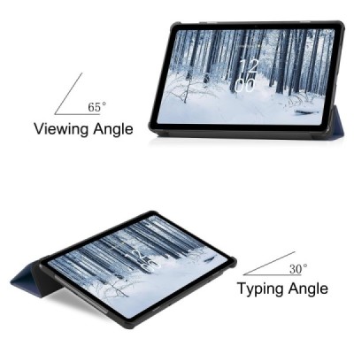 Nokia T21 atverčiamas mėlynas odinis dėklas - knygutė | Priedai.lt