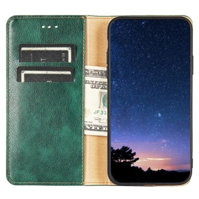 Solidus Huawei Nova 10 Pro žalias odinis atverčiamas dėklas | Priedai.lt