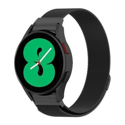 Milanese išmaniojo laikrodžio (Samsung Galaxy Watch 4 / 4 Classic) juoda apyrankė | Priedai.lt