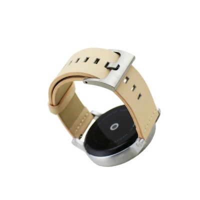 Deluxe išmaniojo laikrodžio Motorola Moto 360 odinė smėlio spalvos apyrankė | Priedai.lt