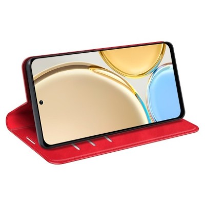 Huawei Honor Magic4 Pro „Split“ raudonas odinis atverčiamas dėklas - knygutė | Priedai.lt