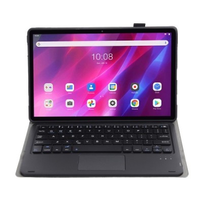 Lenovo Tab K10 10.3" (TB-X6C6F) atverčiamas juodas odinis dėklas su bluetooth belaide klaviatūra | Priedai.lt