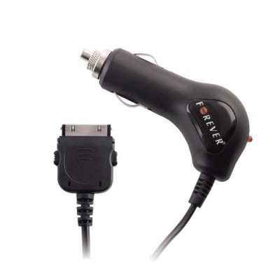 „Forever“ automobilinis įkroviklis su integruotu USB laidu (tinka Apple iPhone 4S ir iPod) / Priedai.lt