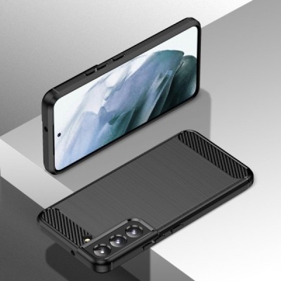 Samsung Galaxy S23+ (SM-S916) „Carbon“ kieto silikono TPU juodas dėklas - nugarėlė | Priedai.lt