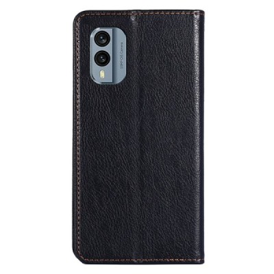 Solidus Nokia X30 5G juodas odinis atverčiamas dėklas | Priedai.lt