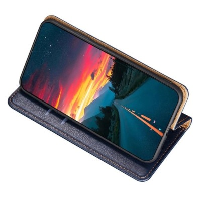 Solidus Nokia X30 5G mėlynas odinis atverčiamas dėklas | Priedai.lt