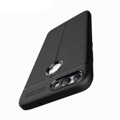 Huawei P smart 2018 (Enjoy 7S) kieto silikono TPU juodas dėklas - nugarėlė | Priedai.lt
