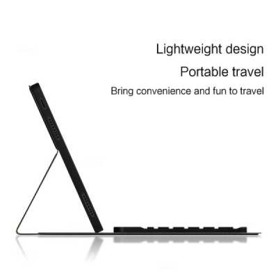 Lenovo Tab M10 Plus 10.6" Gen 3 atverčiamas juodas odinis dėklas su bluetooth belaide klaviatūra | Priedai.lt