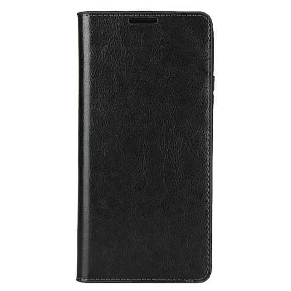 „Deluxe“ Leather atverčiamas dėklas - juodas (Galaxy S10 Lite)
