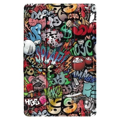 Lenovo Tab M10 10.1" Gen 3 (TB-328XU, TB-328FU) atverčiamas „Street Art“ spalvotas dėklas - knygutė | Priedai.lt