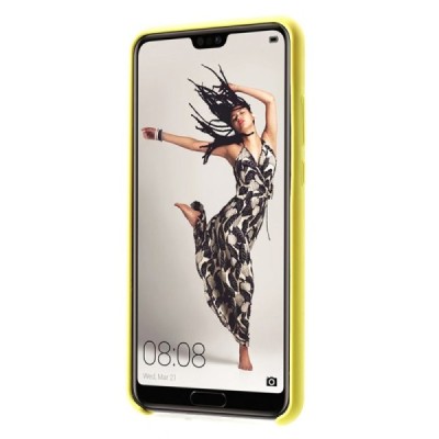 Huawei P20 Shell kieto silikono (TPU) dėklas geltonas - nugarėlė | Priedai.lt