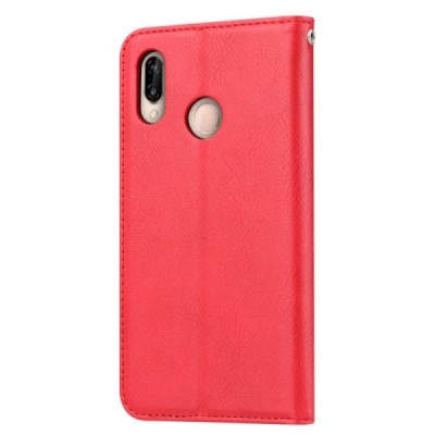 Prabangus „Comma“ odinis atverčiamas raudonas Huawei P30 Lite dėklas | Priedai.lt