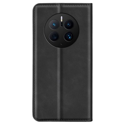 Huawei Mate 50 Pro „Split“ juodas odinis atverčiamas dėklas - knygutė | Priedai.lt
