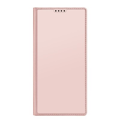 „Dux Ducis“ Skin serijos Samsung Galaxy S23 Ultra (SM-S918) rožinis odinis atverčiamas dėklas | Priedai.lt