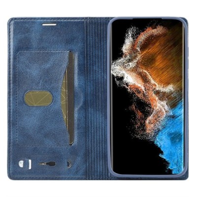 „Lc.Imeeke“ Samsung Galaxy S23 (SM-S911) mėlynas odinis atverčiamas dėklas | Priedai.lt