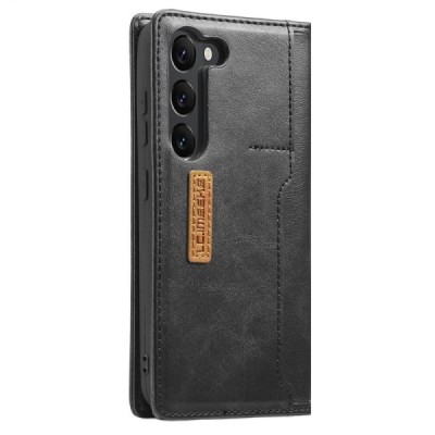 „Lc.Imeeke“ Samsung Galaxy S23+ (SM-S916) juodas odinis atverčiamas dėklas | Priedai.lt