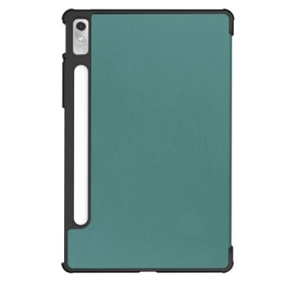 Lenovo Tab P11 Pro 11.2" Gen 2 atverčiamas žalias odinis dėklas (sulankstomas) | Priedai.lt