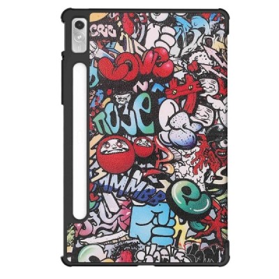 Lenovo Tab P11 Pro 11.2" Gen 2 atverčiamas „Street Art“ spalvotas dėklas - knygutė | Priedai.lt