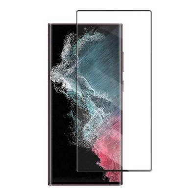 Samsung Galaxy S23 Ultra (SM-S918) „Mocolo“ 9H Tempered Glass sustiprintos apsaugos juodas pilnai dengiantis apsauginis ekrano s