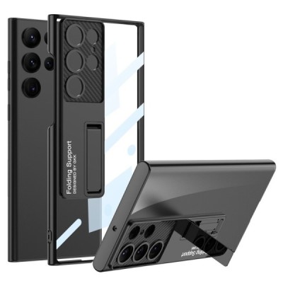Samsung Galaxy S23 Ultra (SM-S918) GKK Kickstand skaidrus plastikinis dėklas - nugarėlė | Priedai.lt