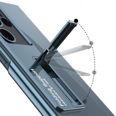 Samsung Galaxy S23 Ultra (SM-S918) GKK Kickstand skaidrus plastikinis dėklas - nugarėlė | Priedai.lt