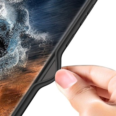 Samsung Galaxy S23 Ultra (SM-S918) GKK Slim juodas kieto silikono (TPU) dėklas - nugarėlė | Priedai.lt