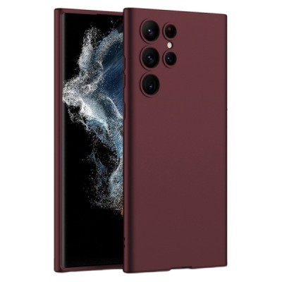 Samsung Galaxy S23 Ultra (SM-S918) GKK Slim bordo kieto silikono (TPU) dėklas - nugarėlė | Priedai.lt