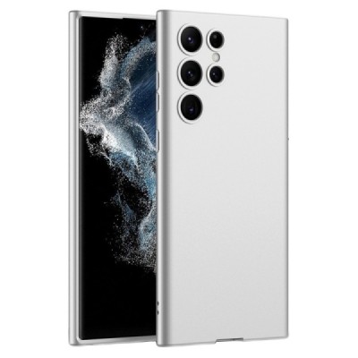 Samsung Galaxy S23 Ultra (SM-S918) GKK Slim sidabrinis kieto silikono (TPU) dėklas - nugarėlė | Priedai.lt