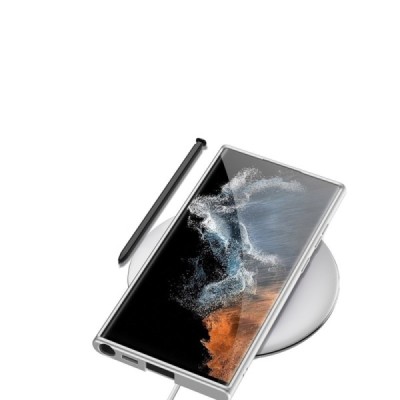 Samsung Galaxy S23 Ultra (SM-S918) GKK Slim sidabrinis kieto silikono (TPU) dėklas - nugarėlė | Priedai.lt