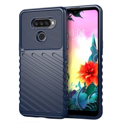 LG K50S (LM-X540) kieto silikono TPU tamsiai mėlynas dėklas - nugarėlė | Priedai.lt
